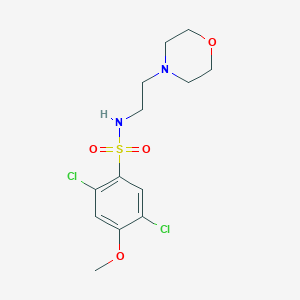 molecular formula C13H18Cl2N2O4S B512840 2,5-Dichloro-4-methoxy-N-(2-morpholin-4-yl-ethyl)-benzenesulfonamide CAS No. 433957-37-0