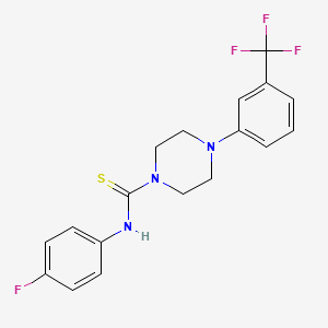 N-(4-fluorophenyl)-4-[3-(trifluoromethyl)phenyl]-1-piperazinecarbothioamide