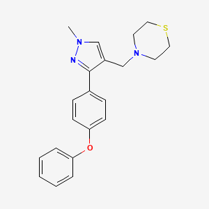 4-{[1-methyl-3-(4-phenoxyphenyl)-1H-pyrazol-4-yl]methyl}thiomorpholine