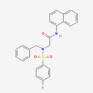 N~2~-benzyl-N~2~-[(4-fluorophenyl)sulfonyl]-N~1~-1-naphthylglycinamide