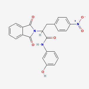2-(1,3-dioxo-1,3-dihydro-2H-isoindol-2-yl)-N-(3-hydroxyphenyl)-3-(4-nitrophenyl)propanamide
