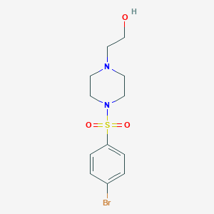 molecular formula C12H17BrN2O3S B512848 2-(4-((4-Bromophenyl)sulfonyl)piperazin-1-yl)ethanol CAS No. 524718-84-1