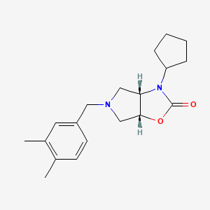 molecular formula C19H26N2O2 B5128484 (3aS*,6aR*)-3-cyclopentyl-5-(3,4-dimethylbenzyl)hexahydro-2H-pyrrolo[3,4-d][1,3]oxazol-2-one 