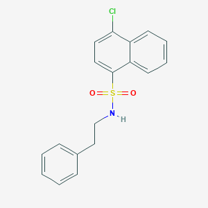 molecular formula C18H16ClNO2S B512849 4-chloro-N-(2-phenylethyl)naphthalene-1-sulfonamide CAS No. 457960-85-9