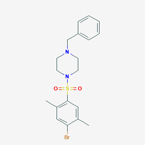 molecular formula C19H23BrN2O2S B512850 1-Benzyl-4-[(4-bromo-2,5-dimethylphenyl)sulfonyl]piperazine CAS No. 442872-80-2