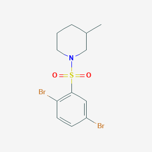 molecular formula C12H15Br2NO2S B512851 1-(2,5-Dibromophenyl)sulfonyl-3-methylpiperidine CAS No. 447410-85-7