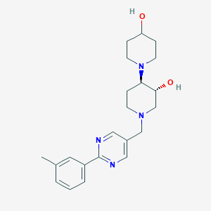 (3'R*,4'R*)-1'-{[2-(3-methylphenyl)-5-pyrimidinyl]methyl}-1,4'-bipiperidine-3',4-diol