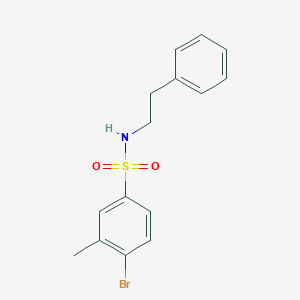 molecular formula C15H16BrNO2S B512853 4-bromo-3-methyl-N-(2-phenylethyl)benzenesulfonamide CAS No. 1003741-18-1