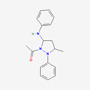 molecular formula C18H21N3O B5128543 2-acetyl-5-methyl-N,1-diphenyl-3-pyrazolidinamine 