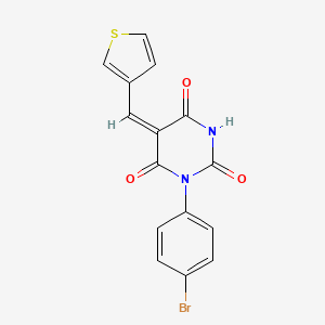 molecular formula C15H9BrN2O3S B5128551 1-(4-bromophenyl)-5-(3-thienylmethylene)-2,4,6(1H,3H,5H)-pyrimidinetrione 