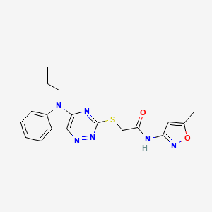 2-[(5-allyl-5H-[1,2,4]triazino[5,6-b]indol-3-yl)thio]-N-(5-methyl-3-isoxazolyl)acetamide