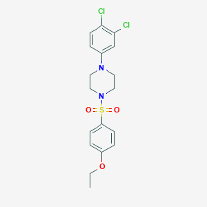 molecular formula C18H20Cl2N2O3S B512857 1-(3,4-Dichlorophenyl)-4-((4-ethoxyphenyl)sulfonyl)piperazine CAS No. 865591-30-6