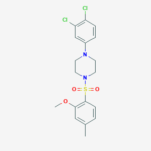 molecular formula C18H20Cl2N2O3S B512858 1-(3,4-Dichlorophenyl)-4-[(2-methoxy-4-methylphenyl)sulfonyl]piperazine CAS No. 694475-01-9