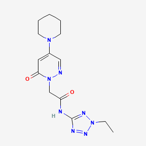 molecular formula C14H20N8O2 B5128603 N-(2-ethyl-2H-tetrazol-5-yl)-2-[6-oxo-4-(1-piperidinyl)-1(6H)-pyridazinyl]acetamide 