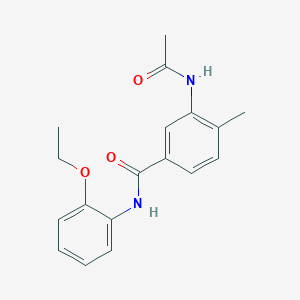 molecular formula C18H20N2O3 B5128605 3-(acetylamino)-N-(2-ethoxyphenyl)-4-methylbenzamide 