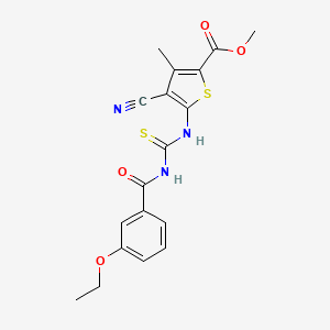 methyl 4-cyano-5-({[(3-ethoxybenzoyl)amino]carbonothioyl}amino)-3-methyl-2-thiophenecarboxylate