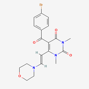 molecular formula C19H20BrN3O4 B5128616 5-(4-bromobenzoyl)-1,3-dimethyl-6-[2-(4-morpholinyl)vinyl]-2,4(1H,3H)-pyrimidinedione 