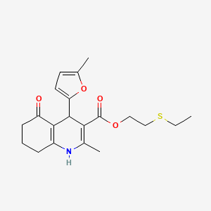 2-(ethylthio)ethyl 2-methyl-4-(5-methyl-2-furyl)-5-oxo-1,4,5,6,7,8-hexahydro-3-quinolinecarboxylate