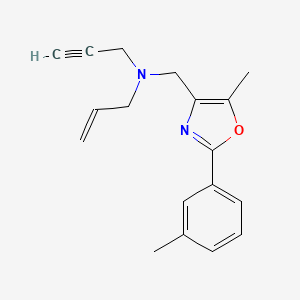 molecular formula C18H20N2O B5128627 N-{[5-methyl-2-(3-methylphenyl)-1,3-oxazol-4-yl]methyl}-N-2-propyn-1-yl-2-propen-1-amine 