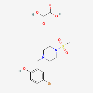 molecular formula C14H19BrN2O7S B5128646 4-bromo-2-{[4-(methylsulfonyl)-1-piperazinyl]methyl}phenol ethanedioate (salt) 