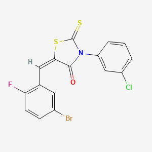5-(5-bromo-2-fluorobenzylidene)-3-(3-chlorophenyl)-2-thioxo-1,3-thiazolidin-4-one