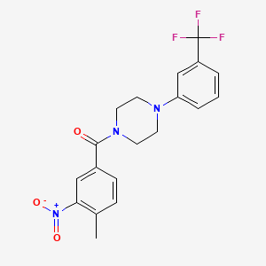 molecular formula C19H18F3N3O3 B5128654 1-(4-methyl-3-nitrobenzoyl)-4-[3-(trifluoromethyl)phenyl]piperazine 