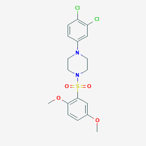 molecular formula C18H20Cl2N2O4S B512866 1-(3,4-Dichlorophenyl)-4-[(2,5-dimethoxyphenyl)sulfonyl]piperazine CAS No. 694468-66-1