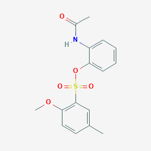 molecular formula C16H17NO5S B512868 2-(Acetylamino)phenyl 2-methoxy-5-methylbenzenesulfonate CAS No. 924057-30-7
