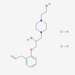 molecular formula C18H30Cl2N2O3 B5128698 1-(2-allylphenoxy)-3-[4-(2-hydroxyethyl)-1-piperazinyl]-2-propanol dihydrochloride 