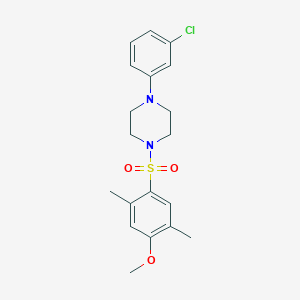 1-(3-Chlorophenyl)-4-(4-methoxy-2,5-dimethylbenzenesulfonyl)piperazine