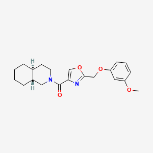 (4aS*,8aR*)-2-({2-[(3-methoxyphenoxy)methyl]-1,3-oxazol-4-yl}carbonyl)decahydroisoquinoline