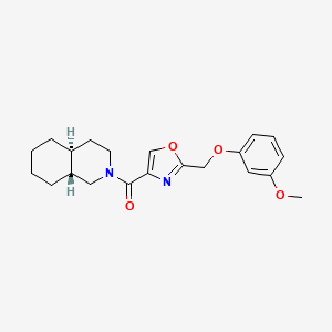 molecular formula C21H26N2O4 B5128727 (4aS*,8aR*)-2-({2-[(3-methoxyphenoxy)methyl]-1,3-oxazol-4-yl}carbonyl)decahydroisoquinoline 