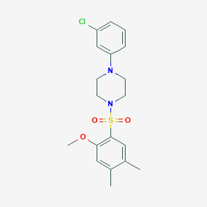 1-(3-Chlorophenyl)-4-((2-methoxy-4,5-dimethylphenyl)sulfonyl)piperazine