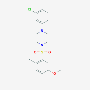 1-(3-Chlorophenyl)-4-(5-methoxy-2,4-dimethylbenzenesulfonyl)piperazine