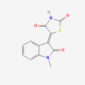 molecular formula C12H8N2O3S B5128754 5-(1-methyl-2-oxo-1,2-dihydro-3H-indol-3-ylidene)-1,3-thiazolidine-2,4-dione 