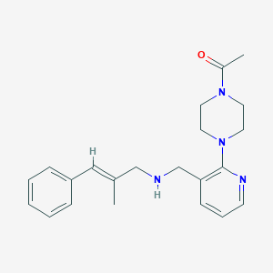 (2E)-N-{[2-(4-acetyl-1-piperazinyl)-3-pyridinyl]methyl}-2-methyl-3-phenyl-2-propen-1-amine