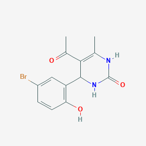 molecular formula C13H13BrN2O3 B5128778 5-acetyl-4-(5-bromo-2-hydroxyphenyl)-6-methyl-3,4-dihydro-2(1H)-pyrimidinone 