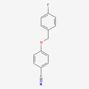molecular formula C14H10FNO B5128785 4-[(4-fluorobenzyl)oxy]benzonitrile CAS No. 56442-14-9