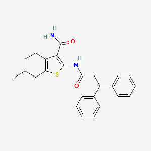 2-[(3,3-diphenylpropanoyl)amino]-6-methyl-4,5,6,7-tetrahydro-1-benzothiophene-3-carboxamide