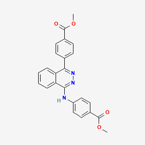 molecular formula C24H19N3O4 B5128834 methyl 4-(4-{[4-(methoxycarbonyl)phenyl]amino}-1-phthalazinyl)benzoate 