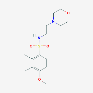 molecular formula C15H24N2O4S B512884 4-Methoxy-2,3-dimethyl-N-(2-morpholin-4-yl-ethyl)-benzenesulfonamide CAS No. 700850-15-3