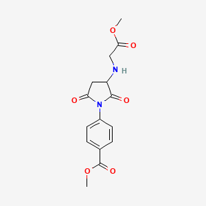 molecular formula C15H16N2O6 B5128848 methyl 4-{3-[(2-methoxy-2-oxoethyl)amino]-2,5-dioxo-1-pyrrolidinyl}benzoate 