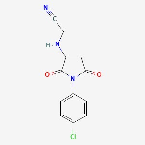 molecular formula C12H10ClN3O2 B5128859 {[1-(4-chlorophenyl)-2,5-dioxo-3-pyrrolidinyl]amino}acetonitrile 