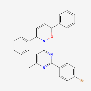 molecular formula C27H22BrN3O B5128864 2-[2-(4-bromophenyl)-6-methyl-4-pyrimidinyl]-3,6-diphenyl-3,6-dihydro-2H-1,2-oxazine 
