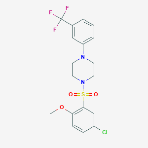 1-[(5-Chloro-2-methoxyphenyl)sulfonyl]-4-[3-(trifluoromethyl)phenyl]piperazine