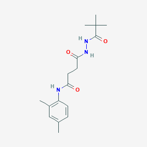 molecular formula C17H25N3O3 B5128876 N-(2,4-dimethylphenyl)-4-[2-(2,2-dimethylpropanoyl)hydrazino]-4-oxobutanamide 