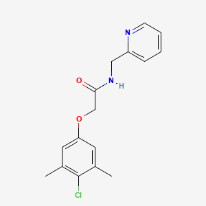 molecular formula C16H17ClN2O2 B5128886 2-(4-chloro-3,5-dimethylphenoxy)-N-(2-pyridinylmethyl)acetamide 