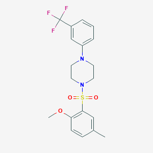 1-[(2-Methoxy-5-methylphenyl)sulfonyl]-4-[3-(trifluoromethyl)phenyl]piperazine