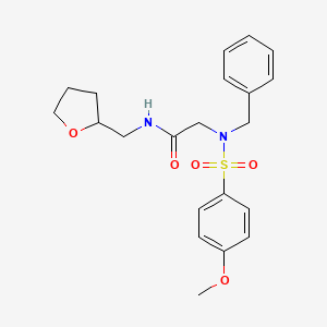 molecular formula C21H26N2O5S B5128892 N~2~-benzyl-N~2~-[(4-methoxyphenyl)sulfonyl]-N~1~-(tetrahydro-2-furanylmethyl)glycinamide CAS No. 5741-19-5