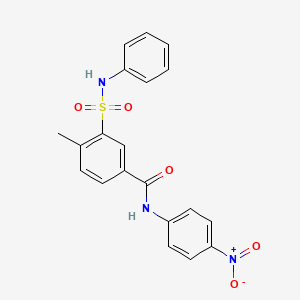 molecular formula C20H17N3O5S B5128927 3-(anilinosulfonyl)-4-methyl-N-(4-nitrophenyl)benzamide 